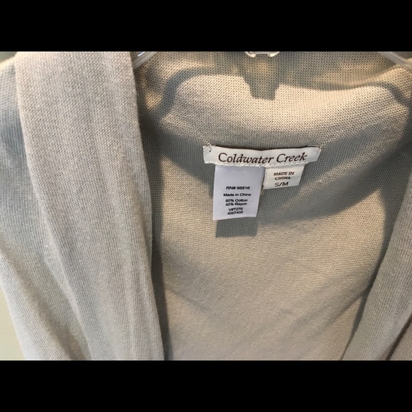 NWT Coldwater Creek Sm/Med Gray Long Sweater Vest - Picture 2 of 5